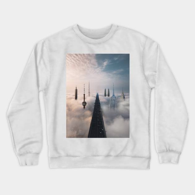 Over the clouds Crewneck Sweatshirt by Fanbros_art